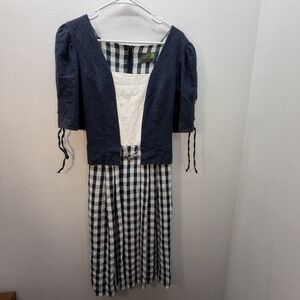 DRESS‎ VINTAGE SCHLOSS STAUFEN TRACHTEN OKTOBERFEST DIRNDL Gingham US 6-8 EU 40